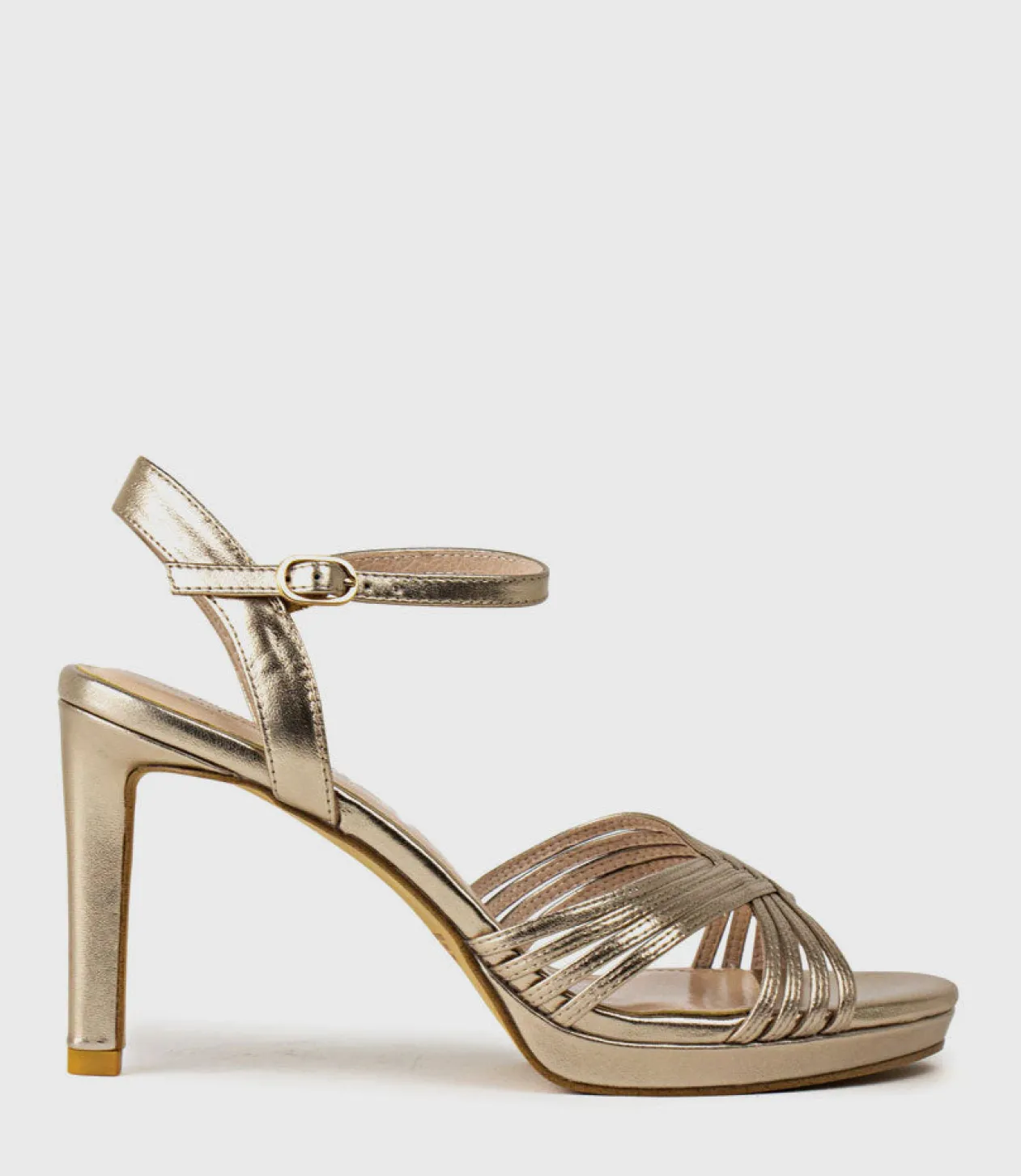 Sona90 Cross Strap Platform Sandal In Rosegold