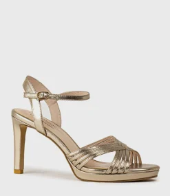 Sona90 Cross Strap Platform Sandal In Rosegold
