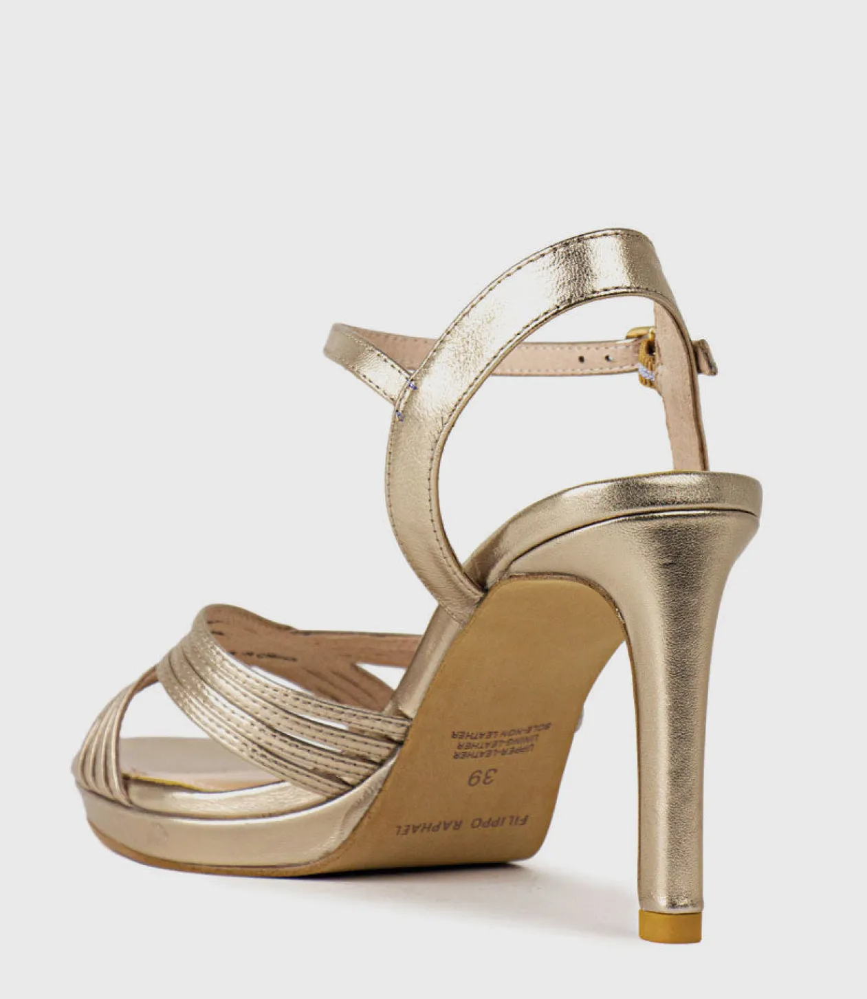 Sona90 Cross Strap Platform Sandal In Rosegold