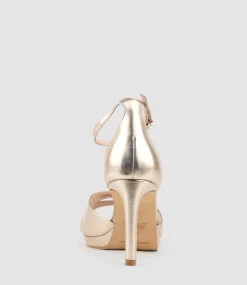 Spencer90 Interlocked Detail Platform Sandal In Rosegold