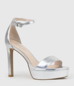 Sydney110 Single Strap Platform Sandal In Silver