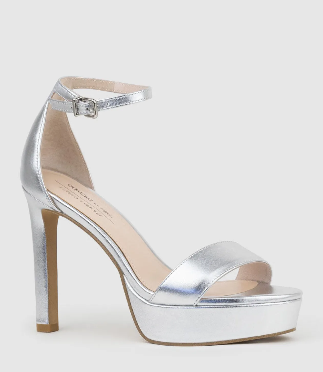 Sydney110 Single Strap Platform Sandal In Silver