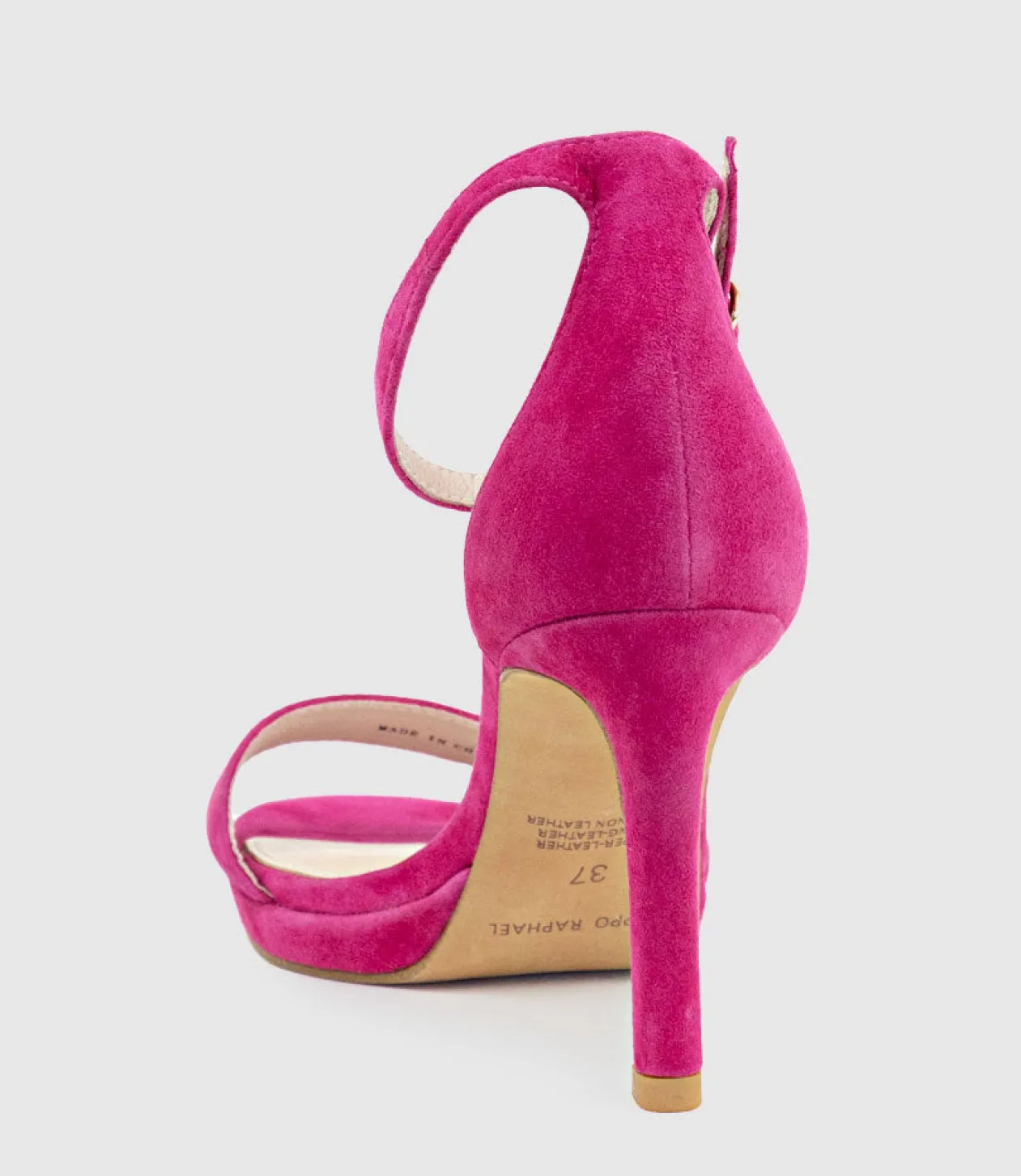 Sylvia90 Platform Sandal In Hot Pink Suede