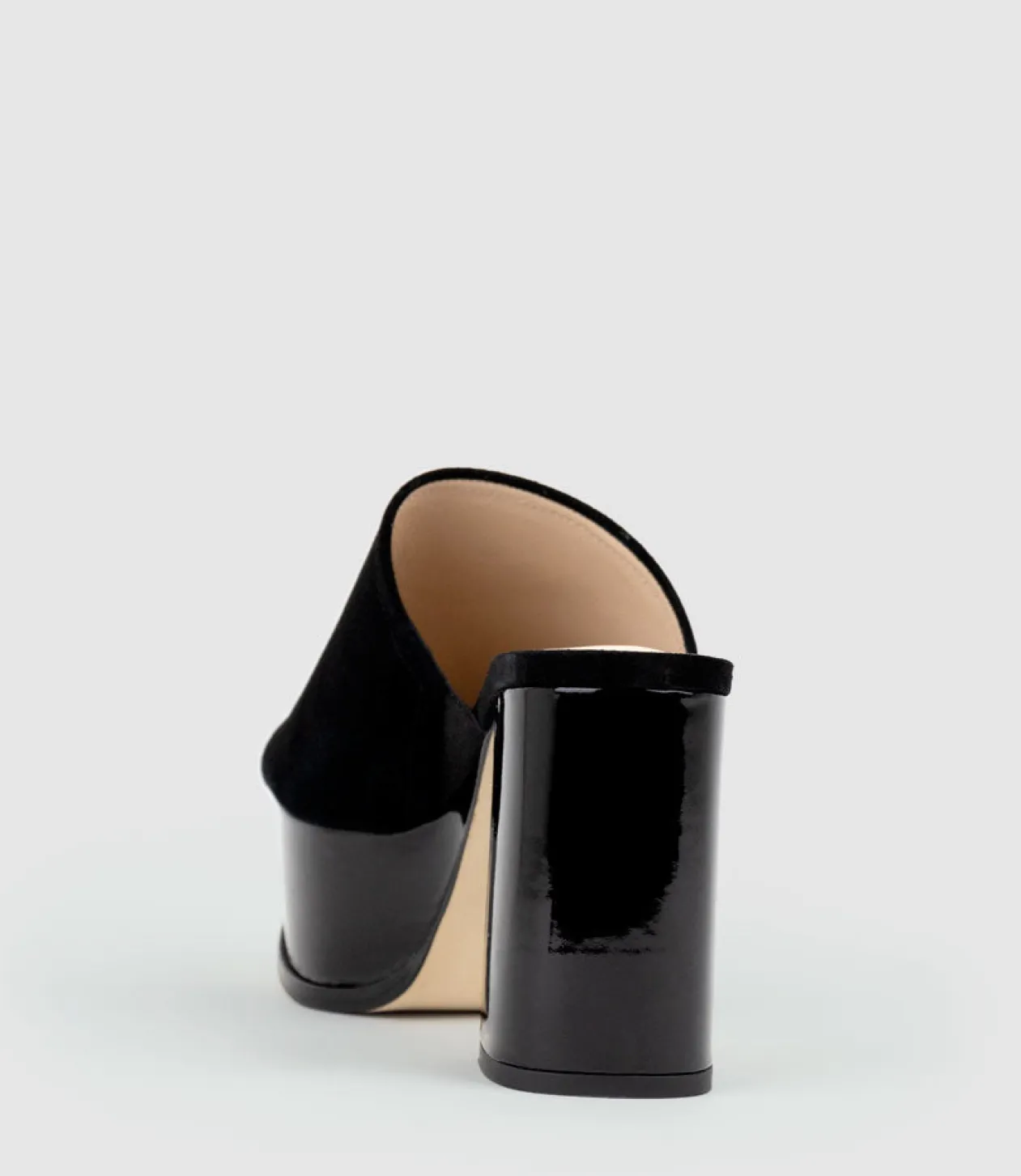 Talin90 Platform Combo Slide In Black Suede