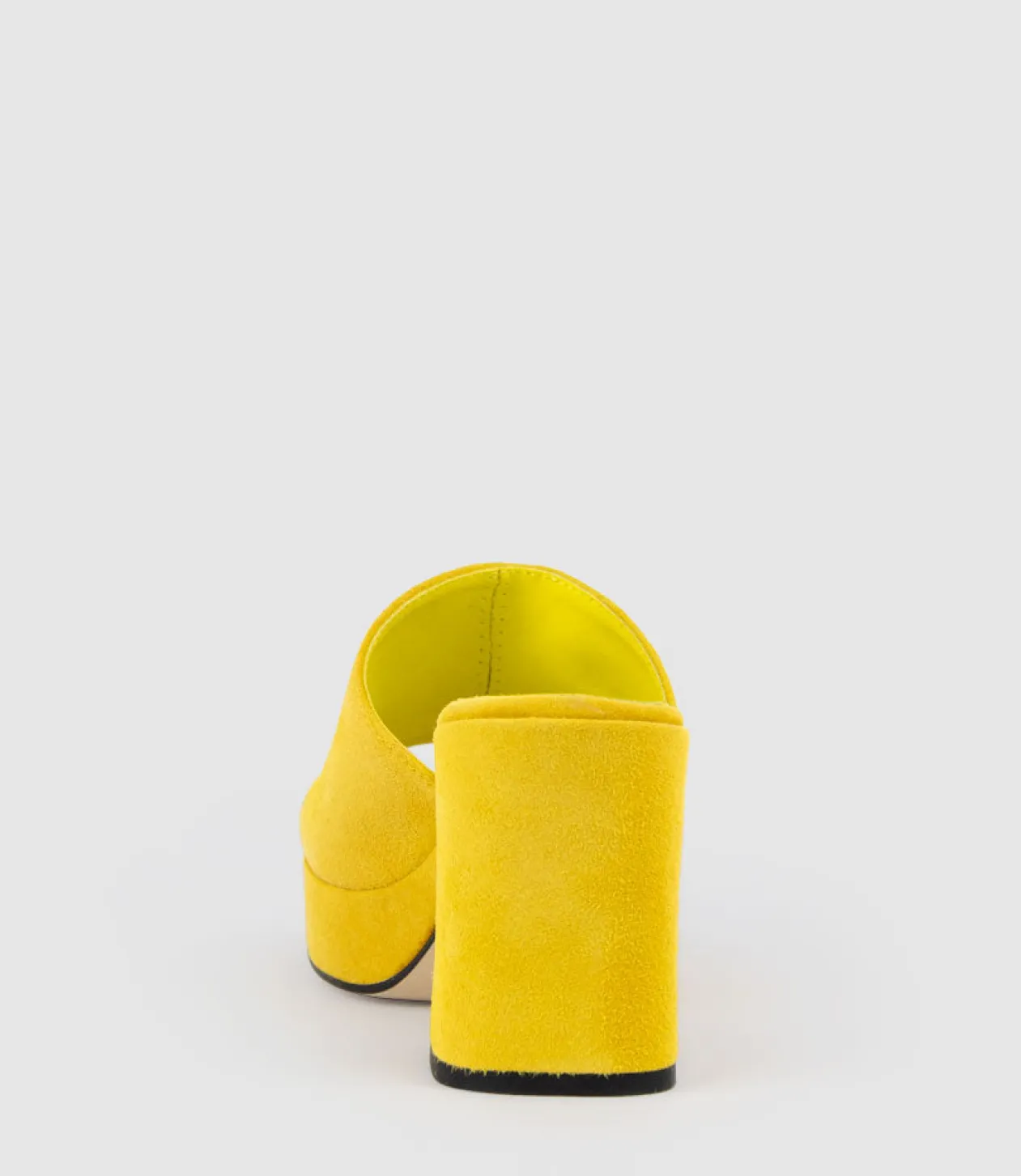 Tilla90 Platform Slide In Yellow Suede