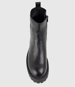 Ulani Ankle Boot On Thick Sole In Black