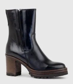Ulara85 Lug Sole Ankle Boot In Black