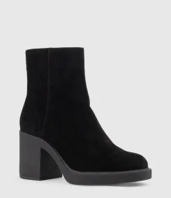 Ultra85 Ankle Boot On Unit In Black Suede
