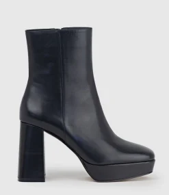 Uriel95 Platform Boot In Black Baby Calf