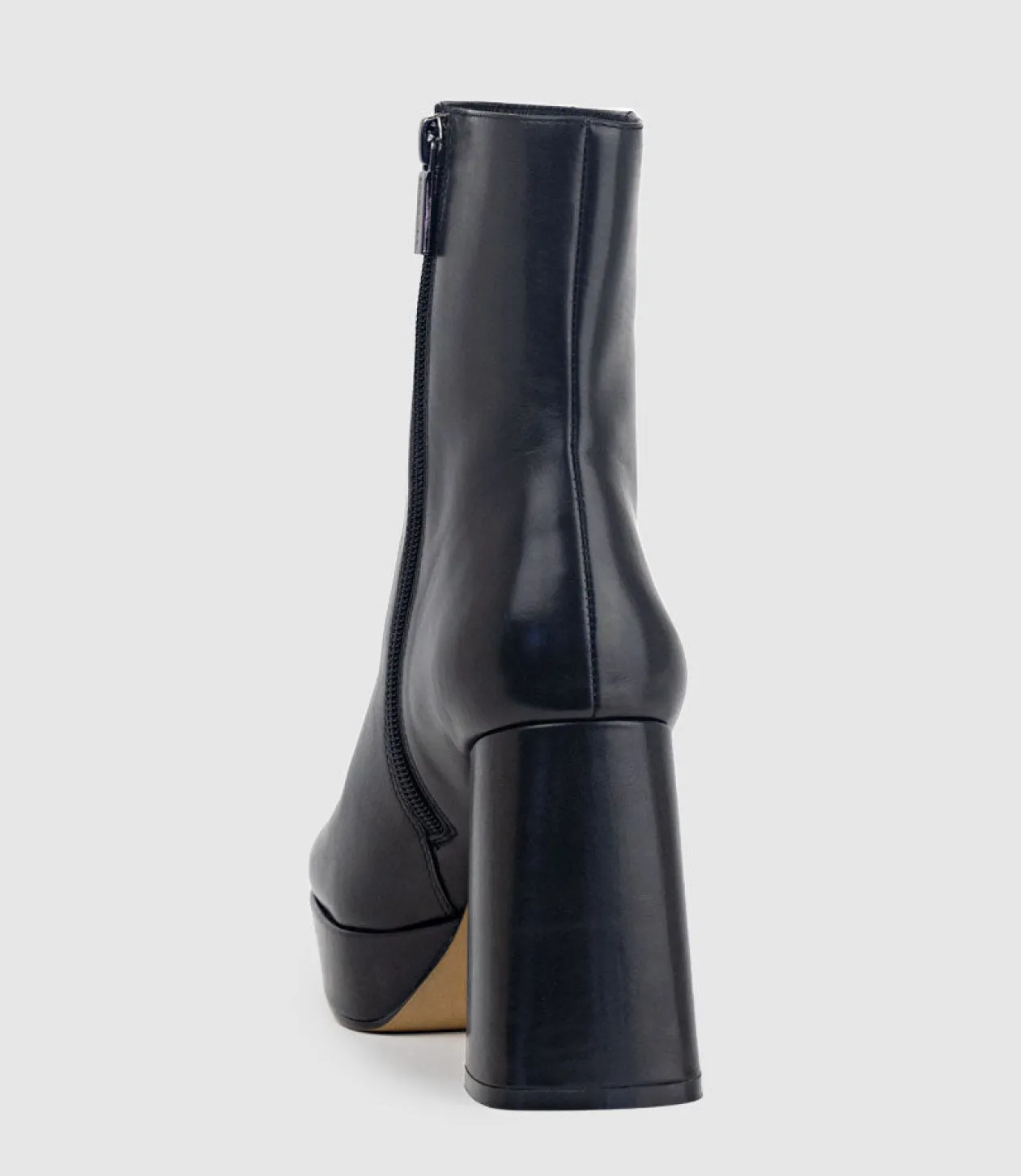 Uriel95 Platform Boot In Black Baby Calf