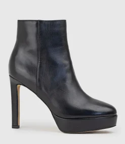 Urina110 Platform Boot In Black Baby Calf