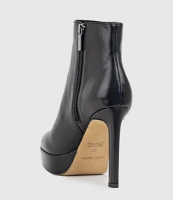 Urina110 Platform Boot In Black Baby Calf