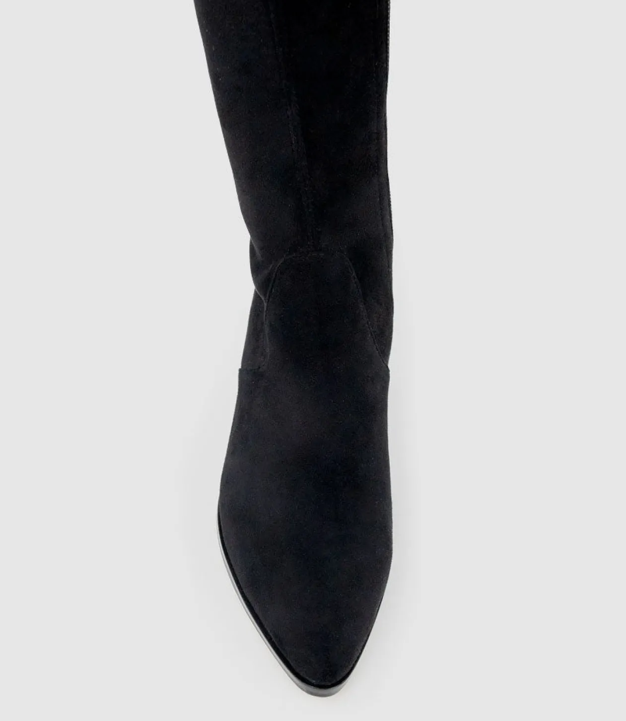 Valor60 Otk Block Heel Boot In Black Suede