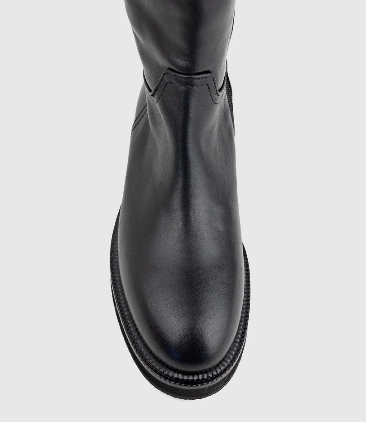 Vasile Knee High Boot With Gusset In Black