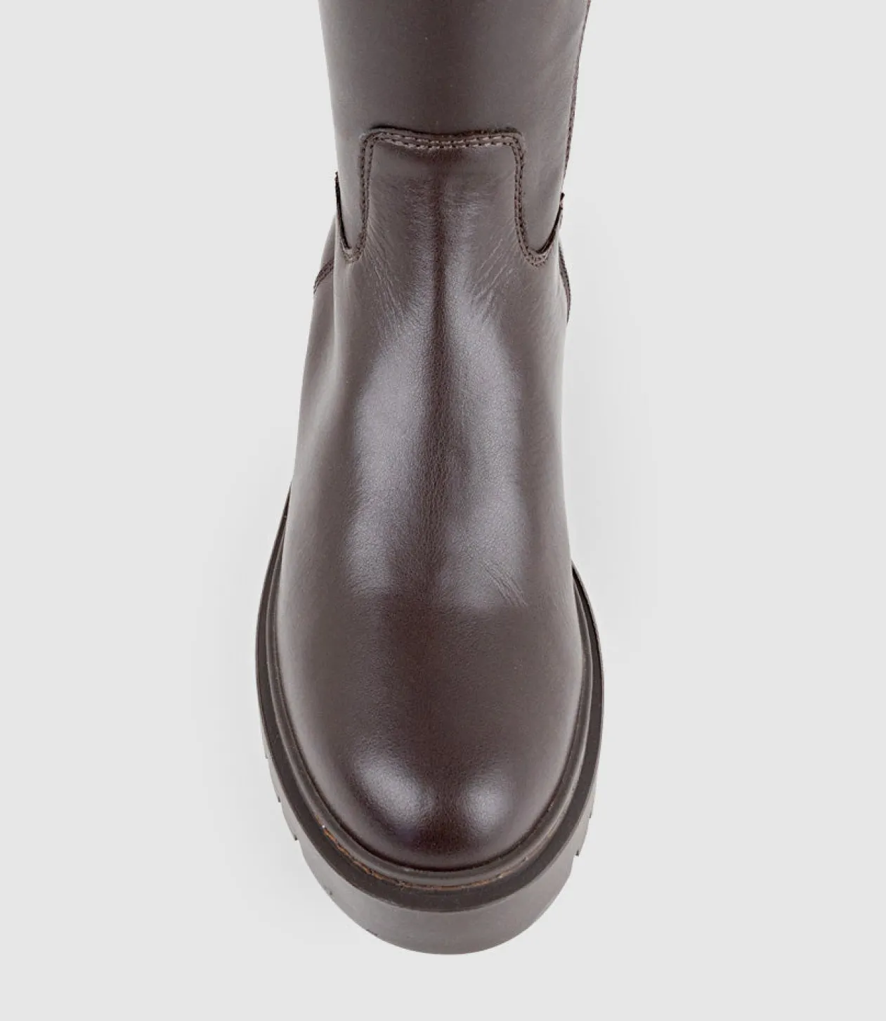 Vaught Stretch Knee High Boot In Brown