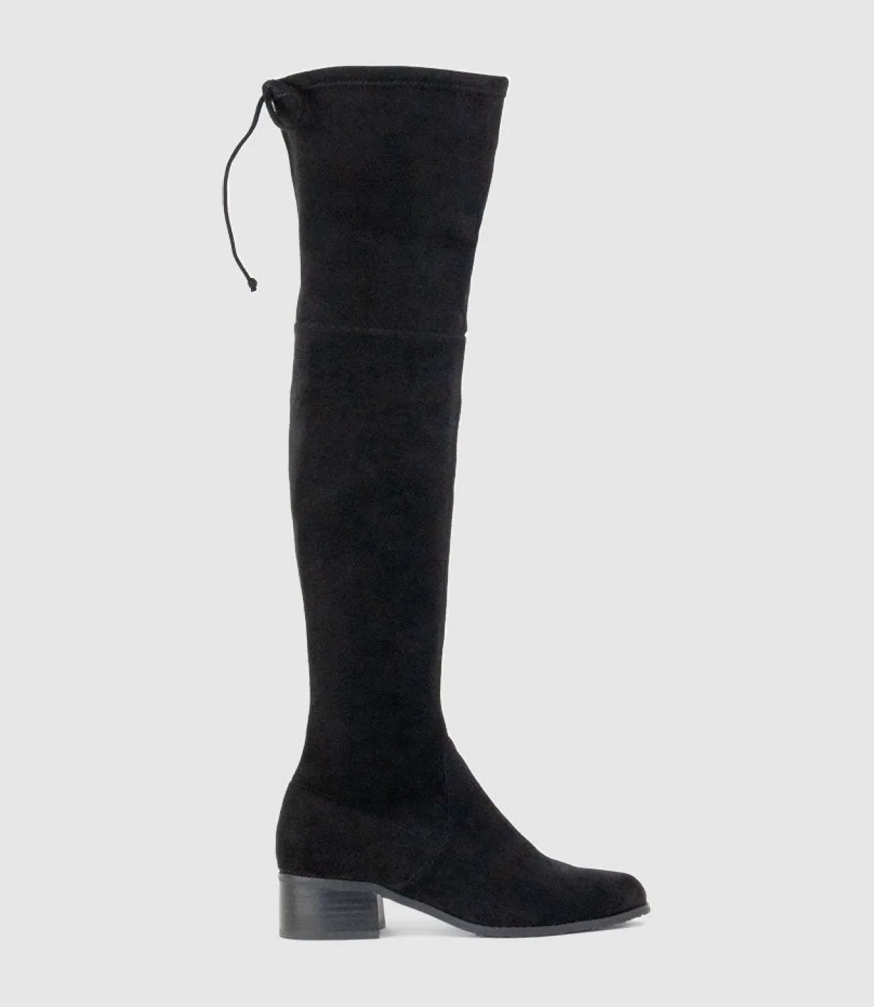 Veda40 Otk Stretch Boot In Black Suede
