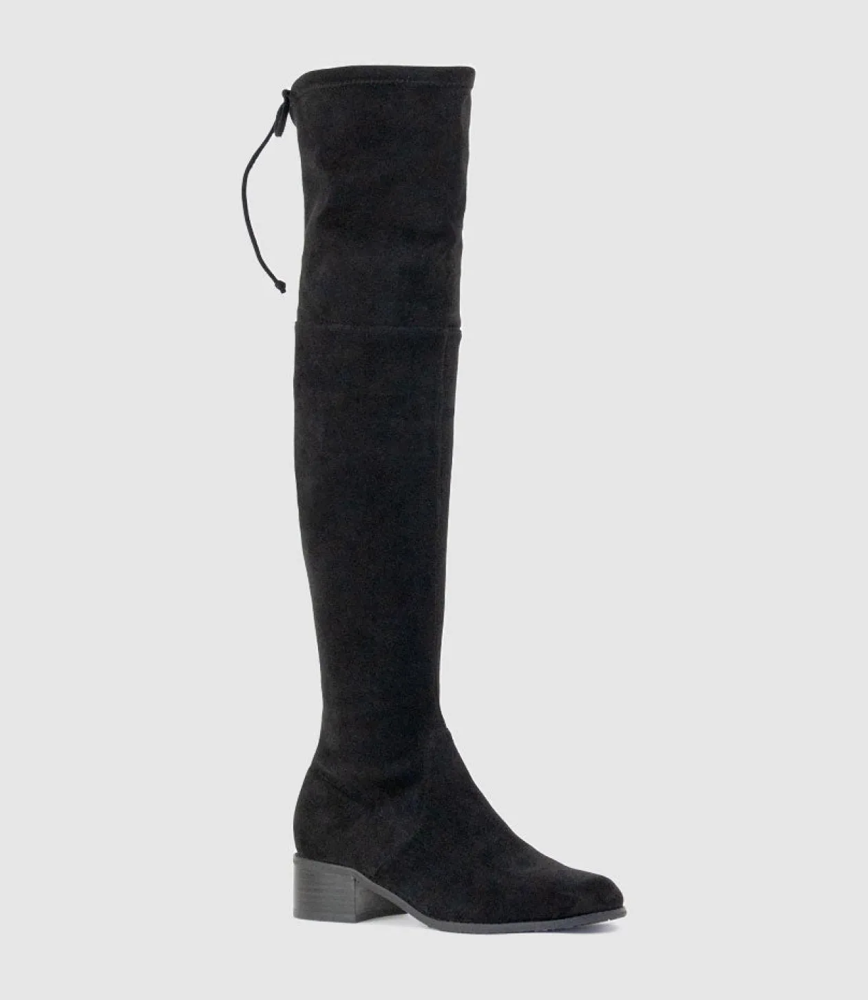 Veda40 Otk Stretch Boot In Black Suede