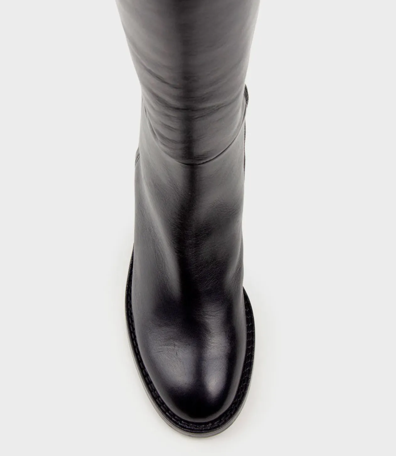 Vent Block Heel Knee High Boot In Black