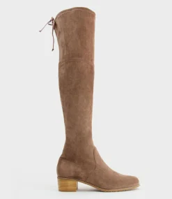 Verin Otk Stretch Boot In Taupe Suede