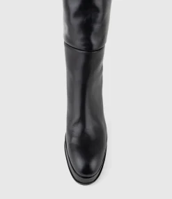 Verita95 Platform Knee High Boot In Black