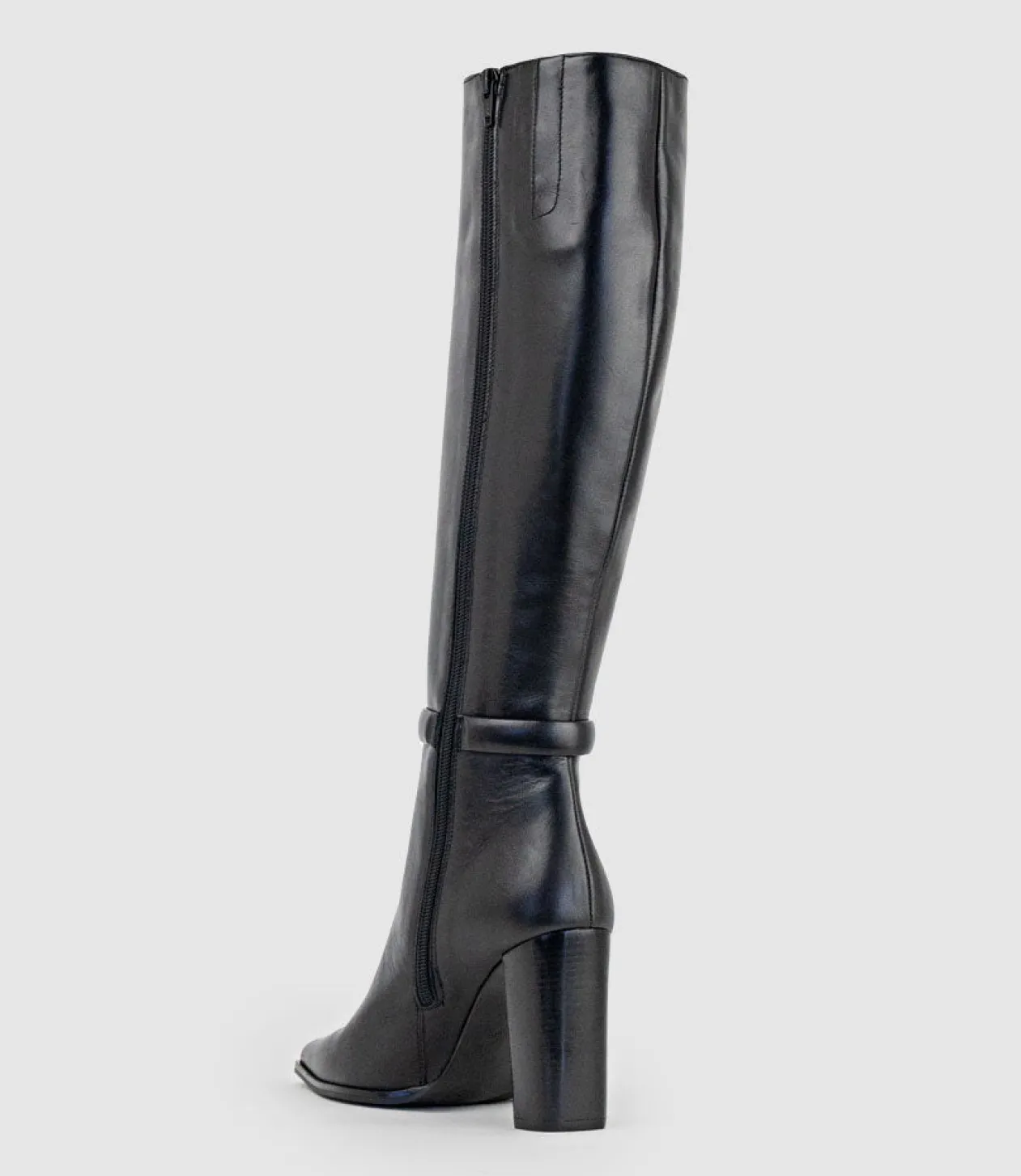 Verity95 Pointed Knee High Boot In Black
