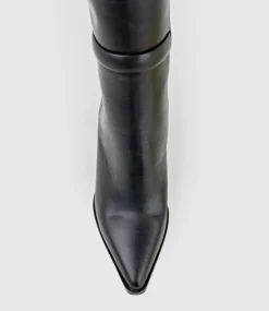 Verity95 Pointed Knee High Boot In Black