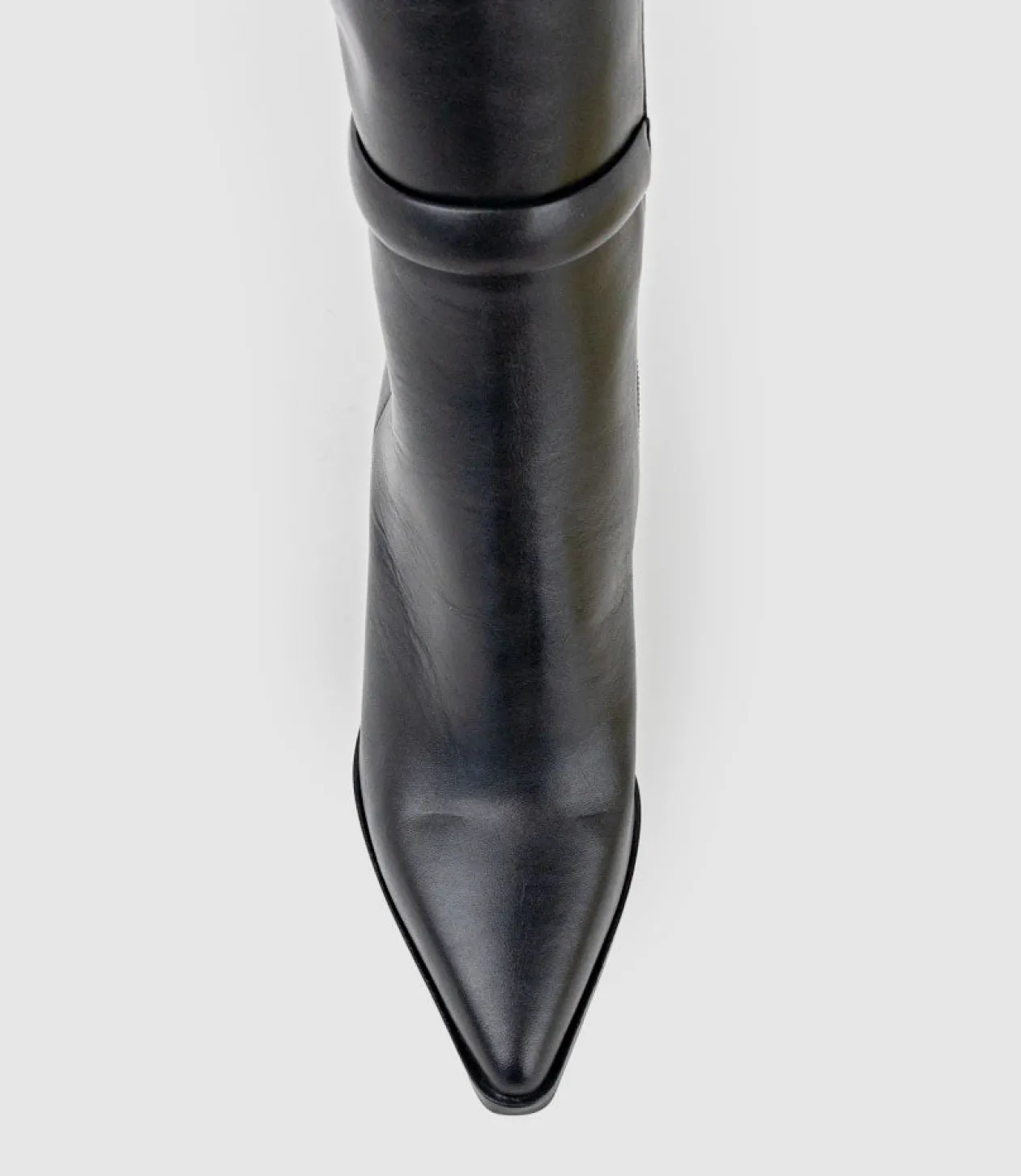 Verity95 Pointed Knee High Boot In Black