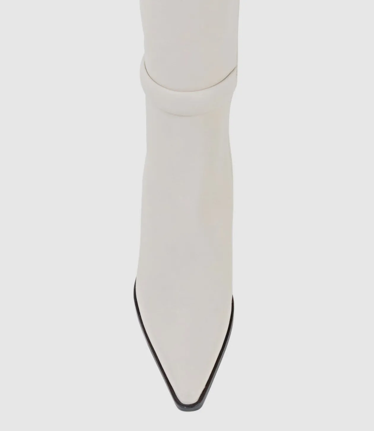 Verity95 Pointed Knee High Boot In Offwhite