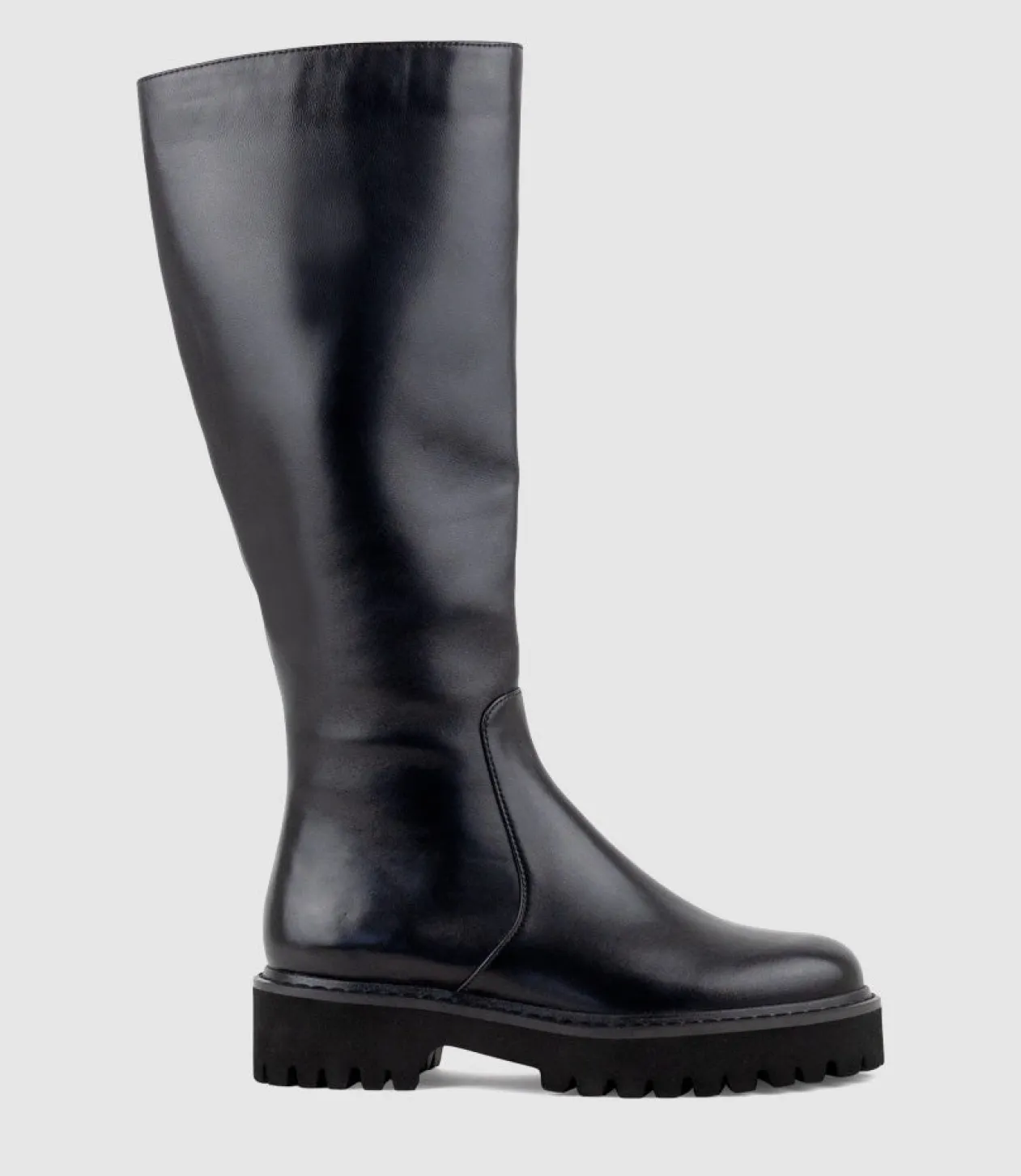 Vernon Knee High Boot On Eva Sole In Black