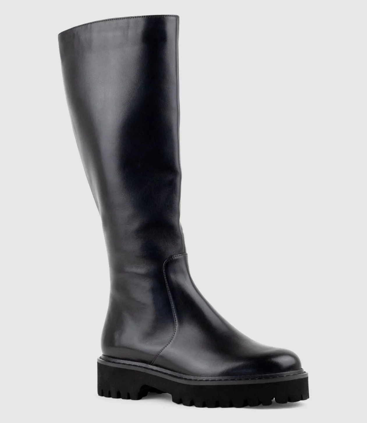 Vernon Knee High Boot On Eva Sole In Black