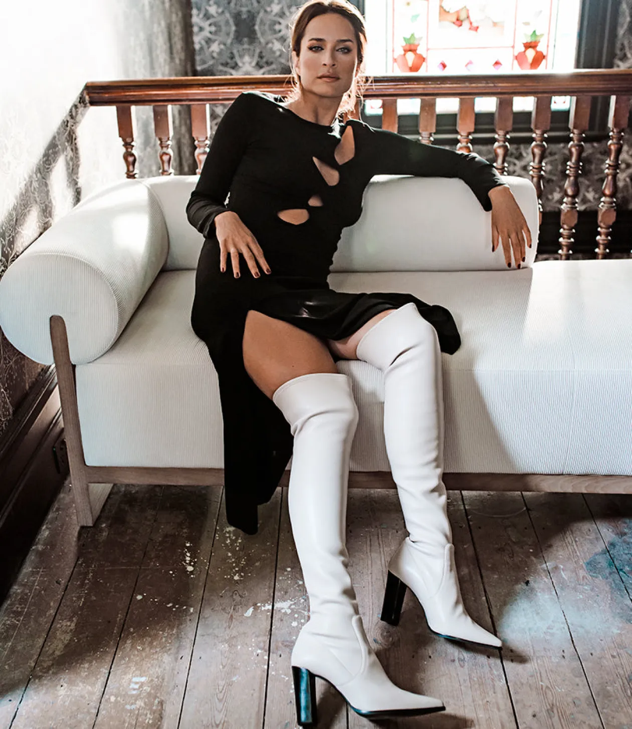 Verone95 Otk Stretch Boot In Offwhite