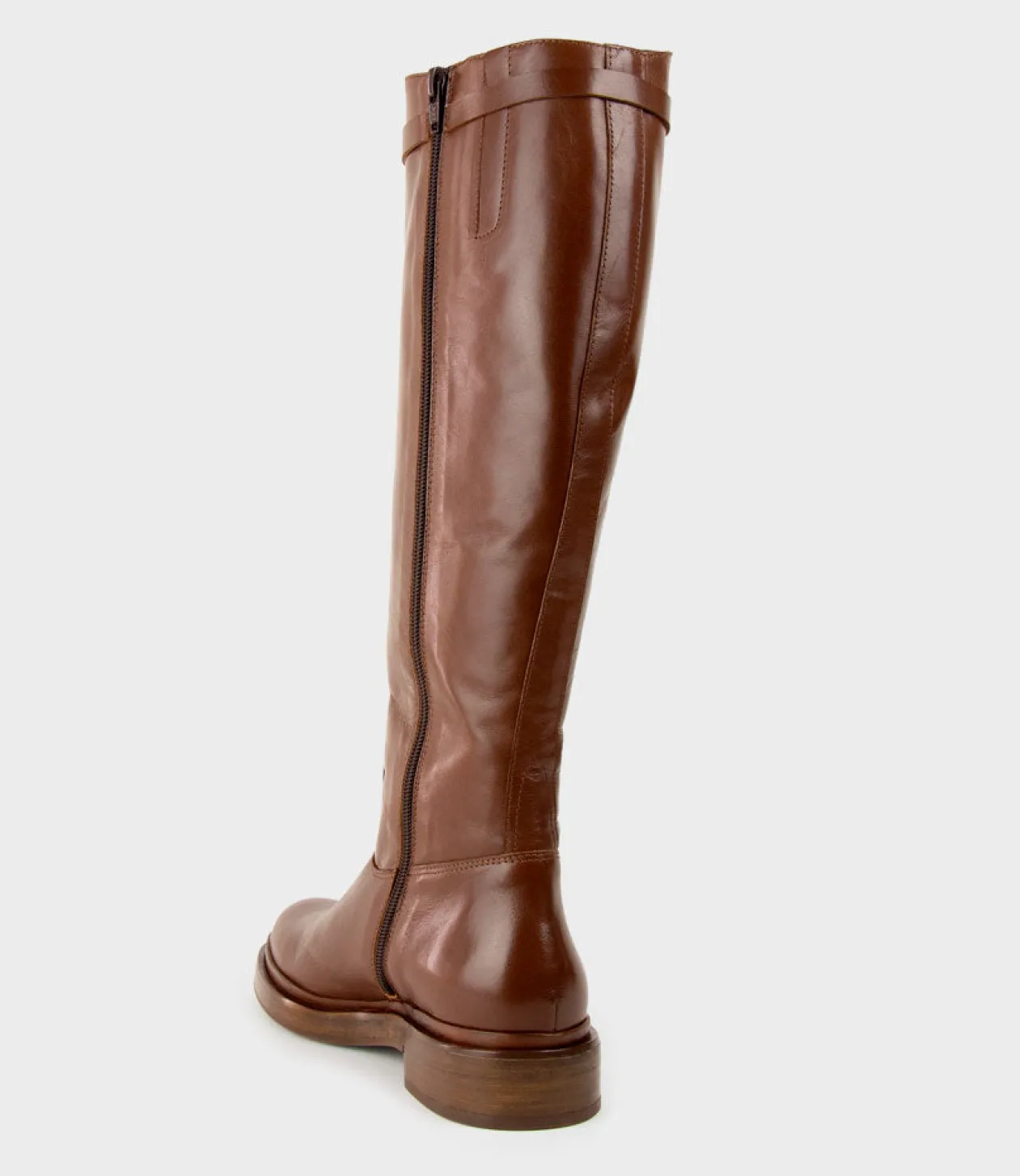 Vola Flat Knee High Boot In Brandy