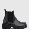 Wayward Ankle Boot With Gusset In Black