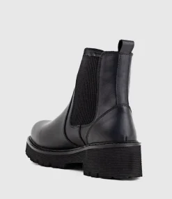 Wayward Ankle Boot With Gusset In Black