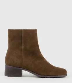 Weston40 Ankle Boot With Zip In Brown Suede