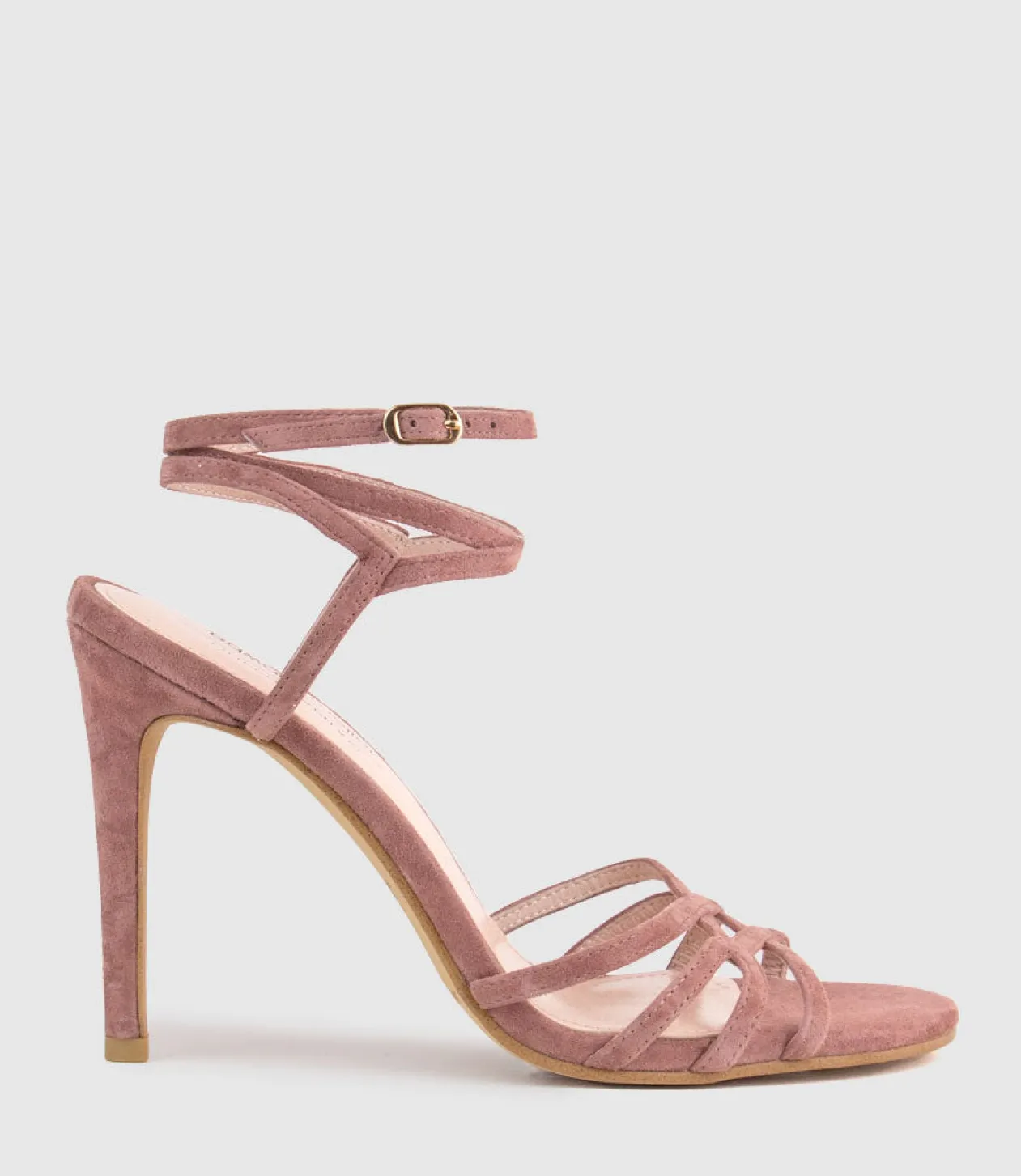 Whimsy100 Multi Strap Sandal In Dusty Rose Suede