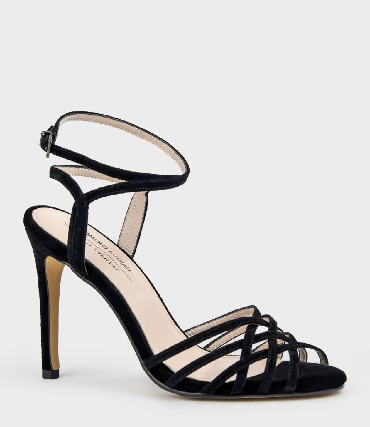 Wilder100 Strappy Sandal In Black Suede