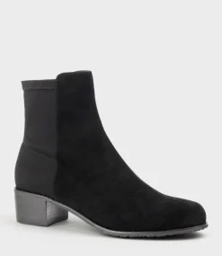 Wiley Half And Half Ankle Boot In Black Suede