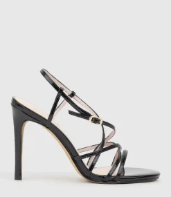 Willa100 Strappy Sandal In Black Patent