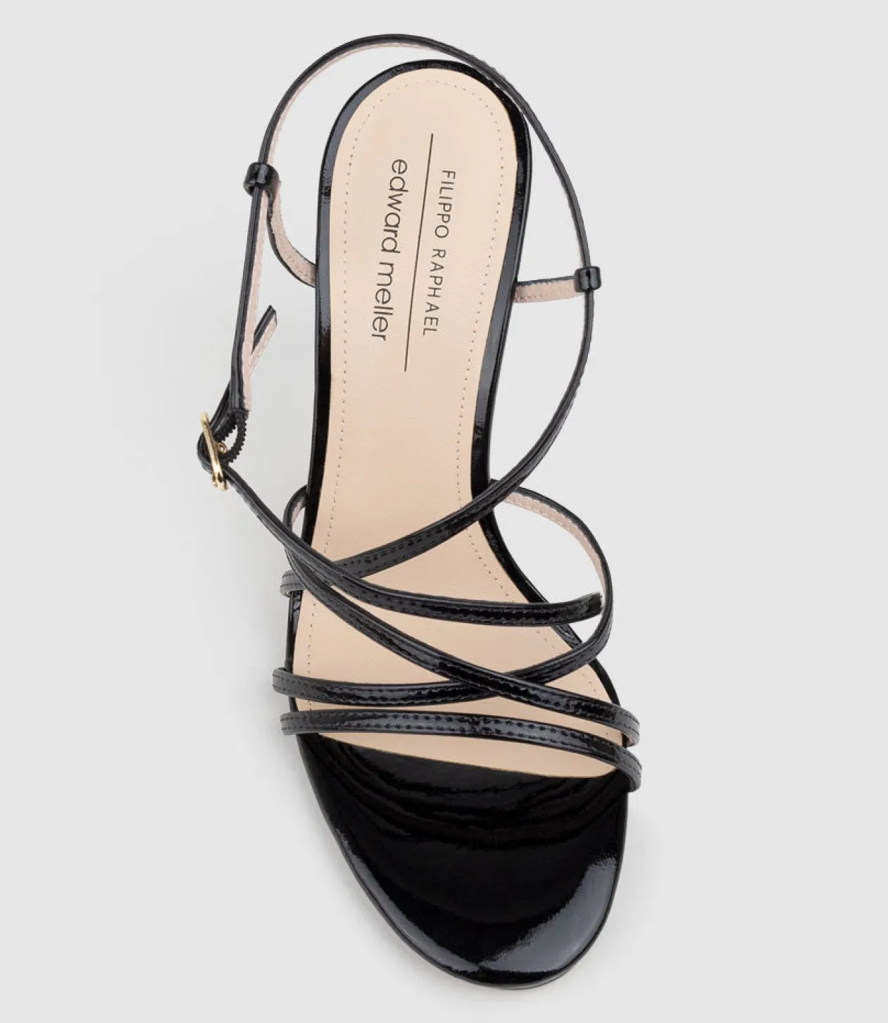 Willa100 Strappy Sandal In Black Patent