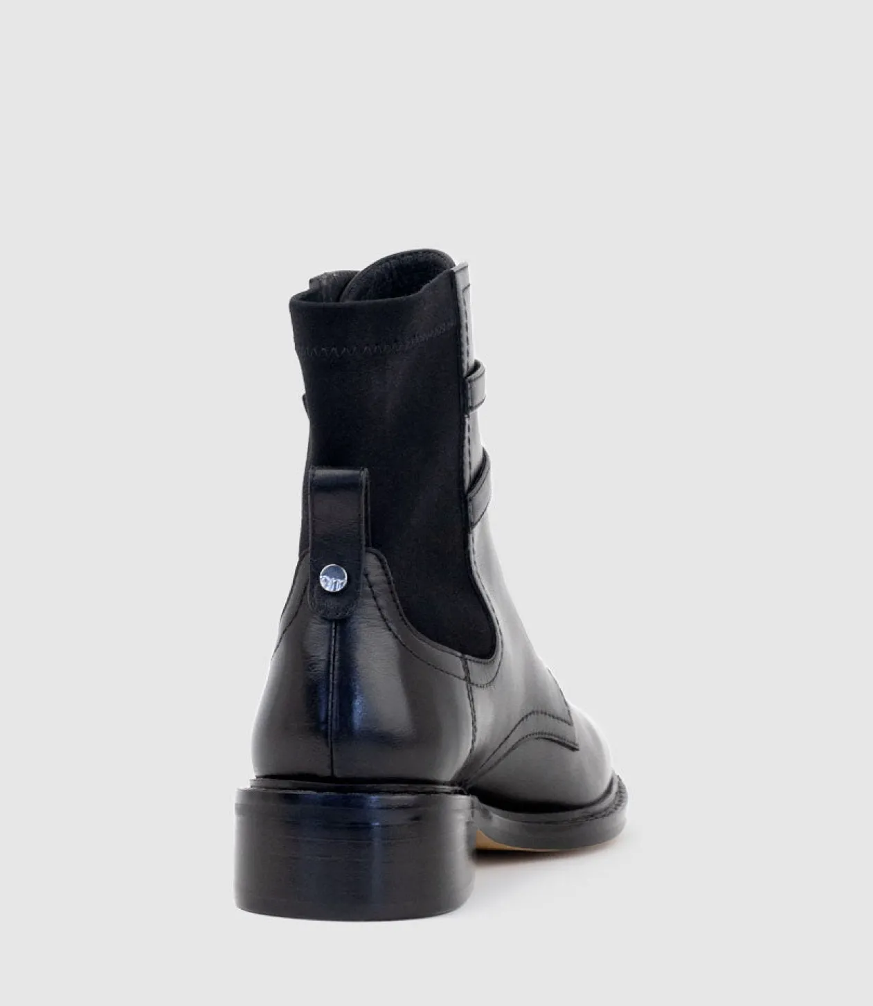 Willis30 Two Buckle Ankle Boot In Black Waxy Calf