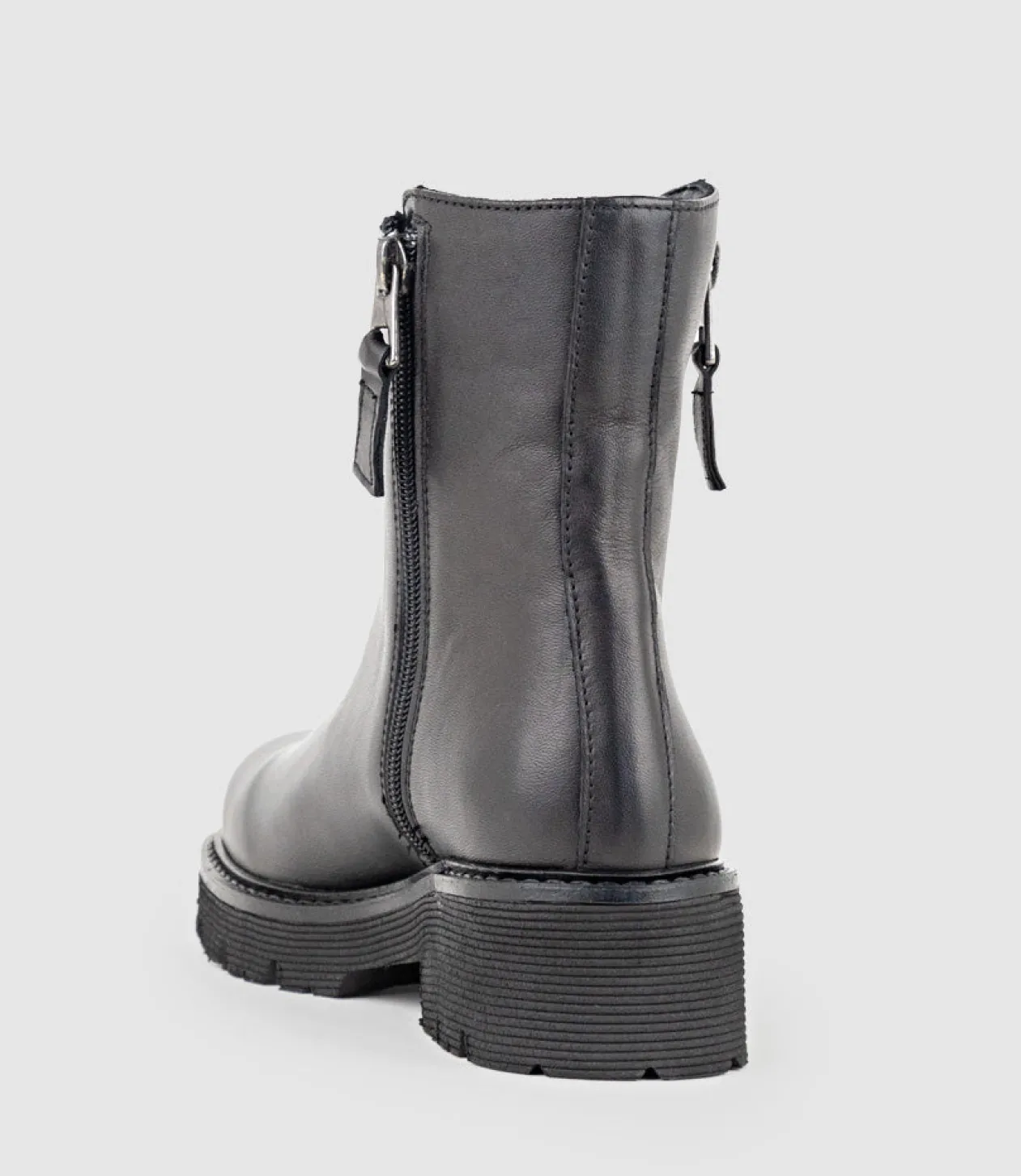 Wilma Double Zip Ankle Boot In Black