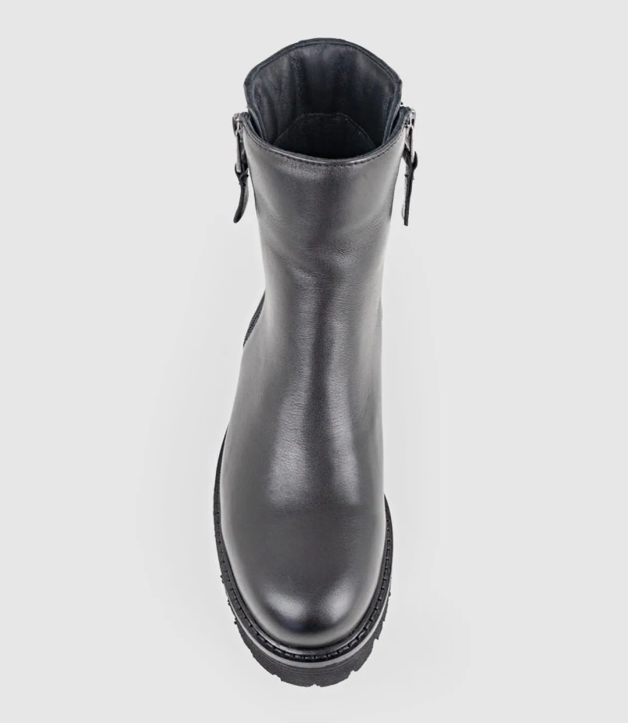 Wilma Double Zip Ankle Boot In Black
