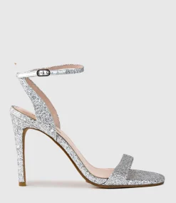 Wisp100 Single Strap Sandal In Silver Sparkle