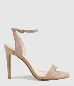 Wisp100 Single Strap Sandal In Nude Suede