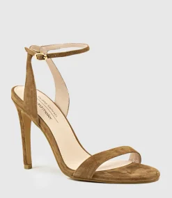 Wisp100 Single Strap Sandal In Tawny Suede