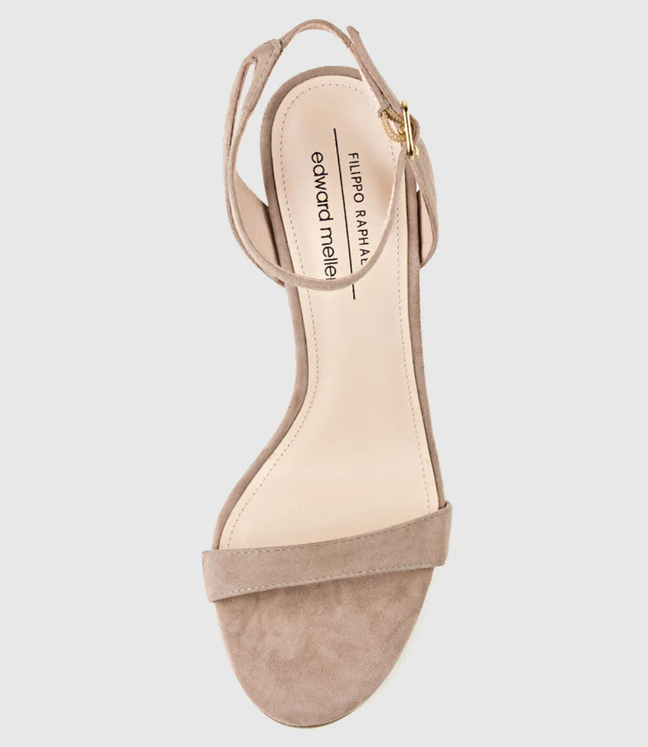 Wisp100 Single Strap Sandal In Nude Suede