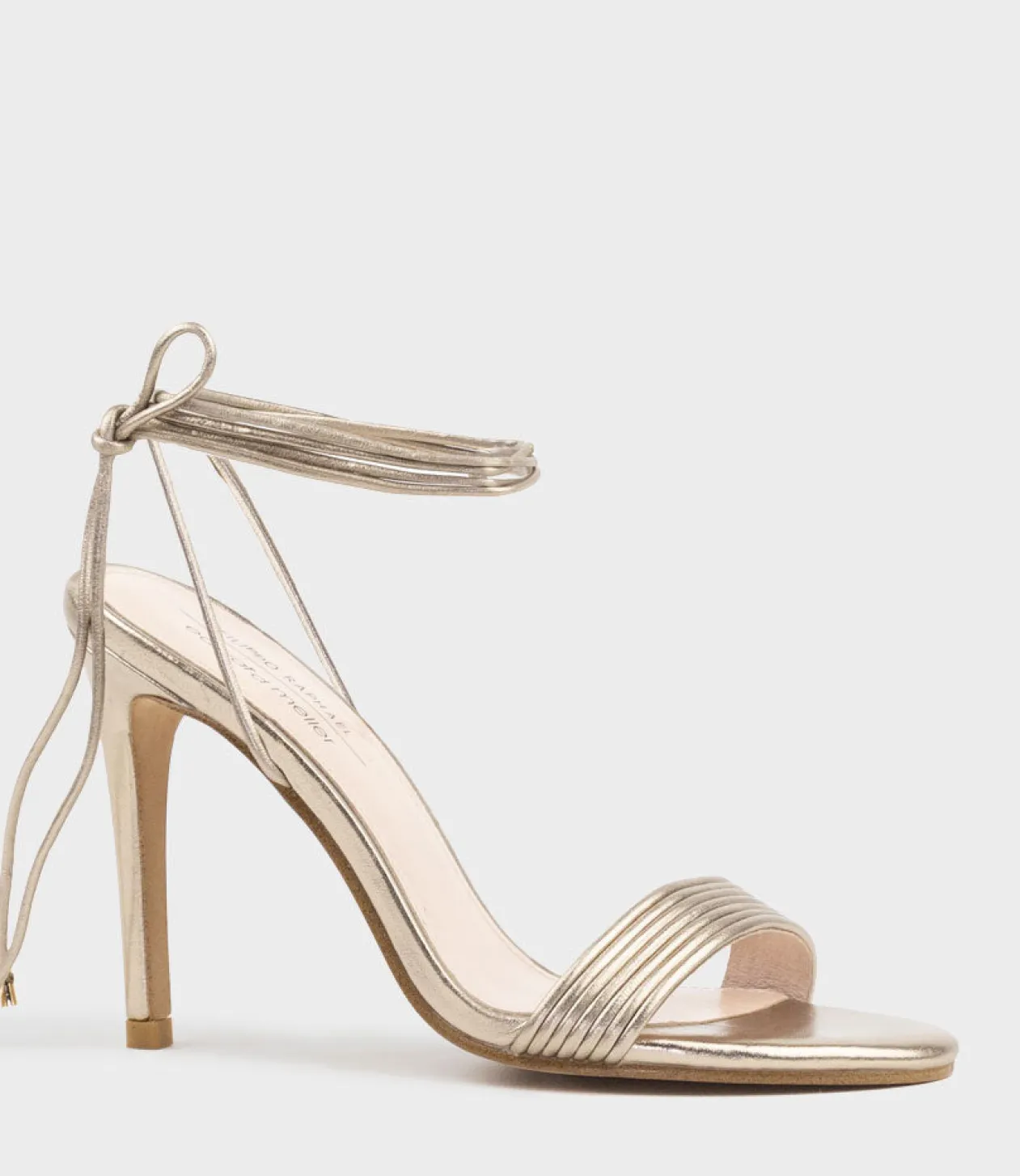 Wisteria100 Ankle Tie Sandal In Rosegold