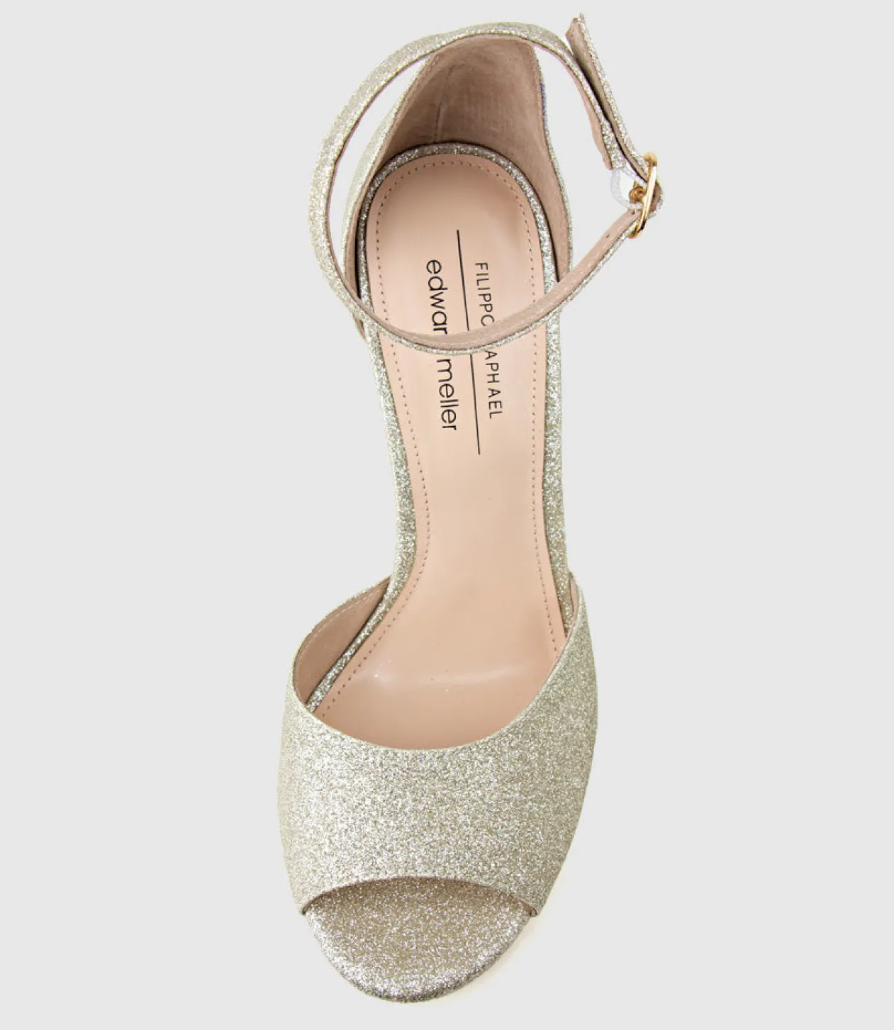 Wren110 Peep Toe Platform Sandal In Platinum Ritz