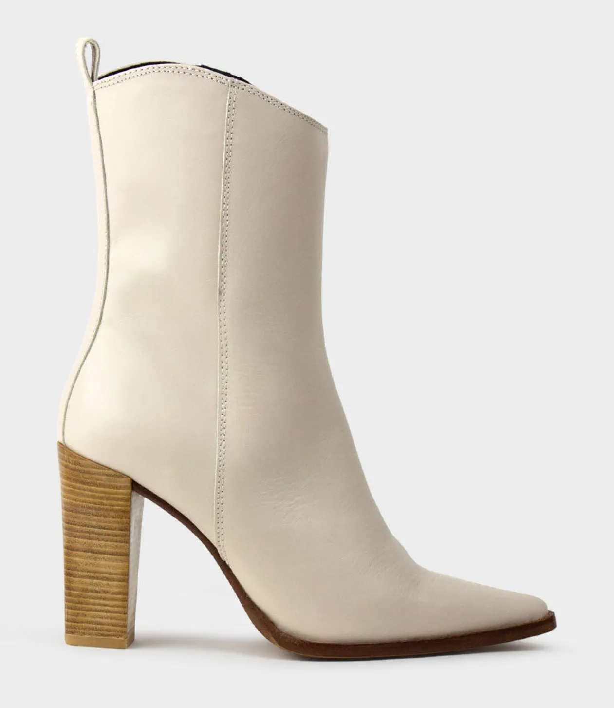 Xena Western Ankle Boot In Ivory